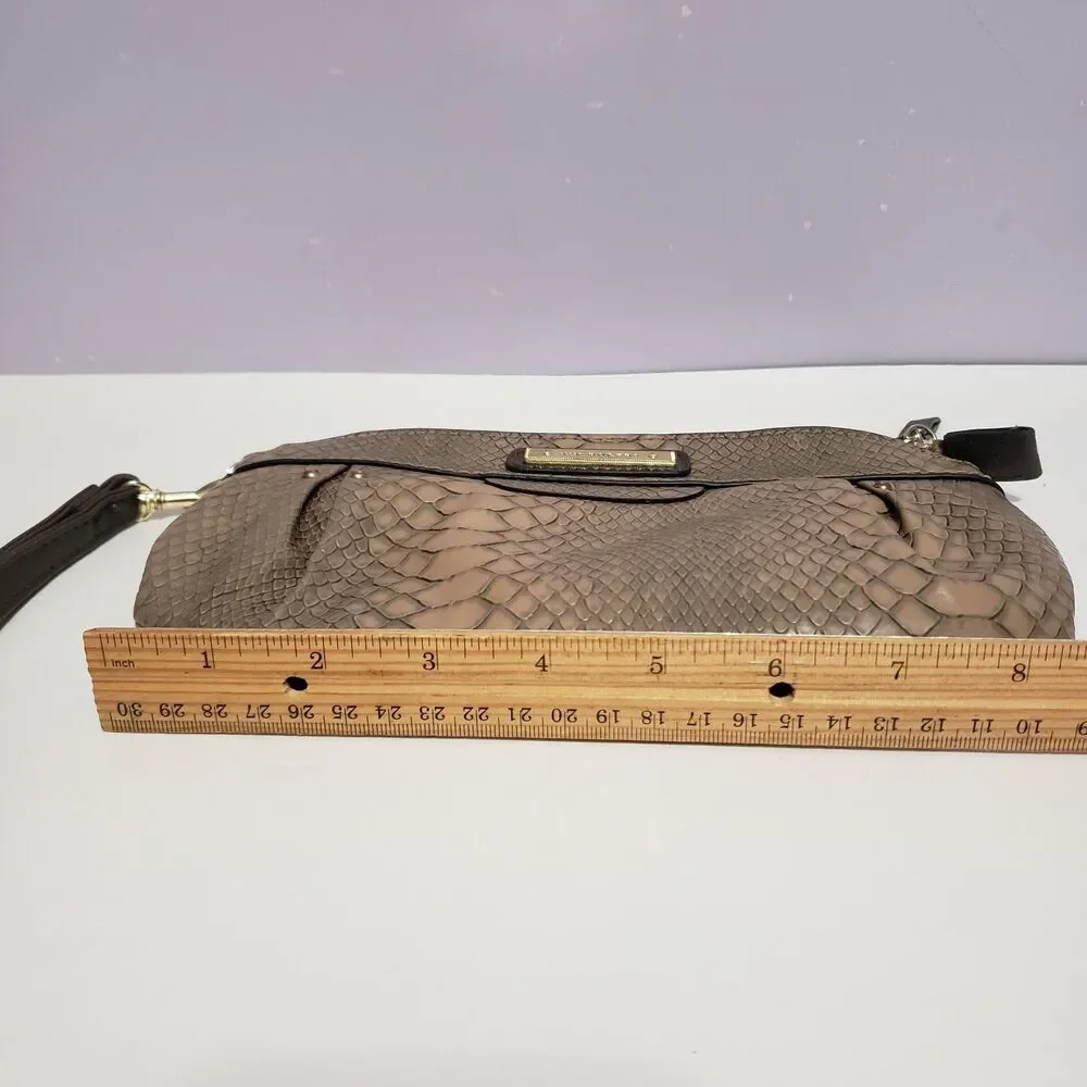Kim Roger's Faux Snake Reptile Skin Purse Crossbody Wristlet Clutch Women's...
